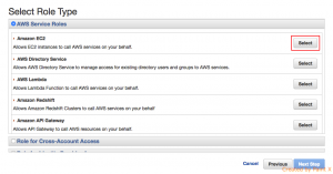 EC2 Role option